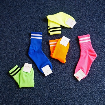 Fluorescent ankle socks